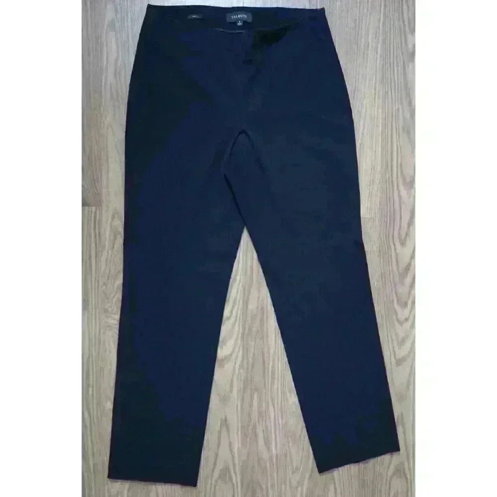 Talbots Curvy Women's Blue Straight Trouser Pants, Size 6